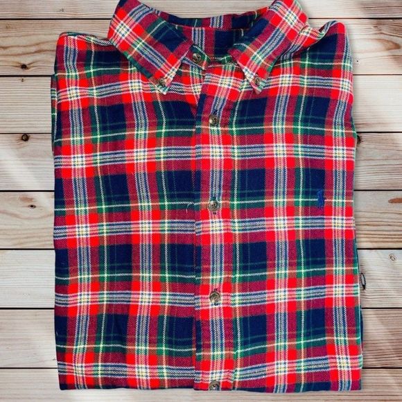 Ralph Lauren Shirts Ms Ralph Lauren Polo Plaid Flannel Shirt Long